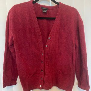 Vintage Limited Red Lambswool Cardigan    Size L